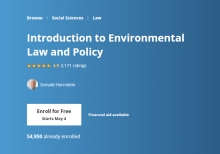 Itroduction To Environmental Law And Policy