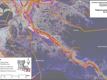"Existing Levee Systems in Plaquemines Parish." (Source: USACE)