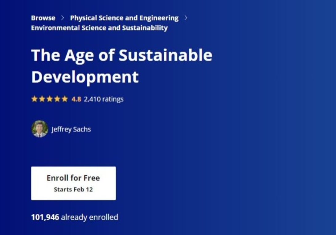 The Age Of Sustainable Development