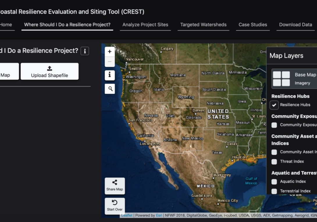 Coastal  Resilience Evalutation And Siting  Tool (Crest)